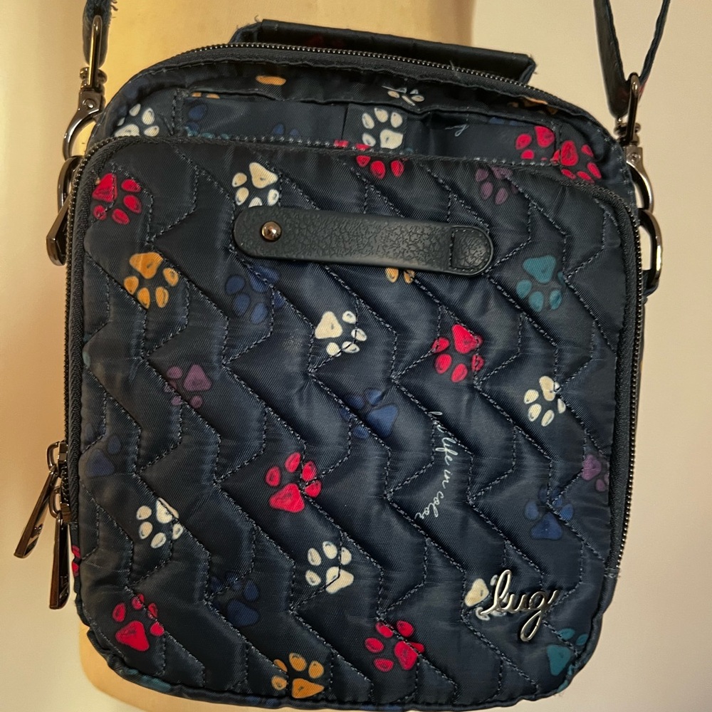 Navy Quilted Women's Bag for a Pet Lover